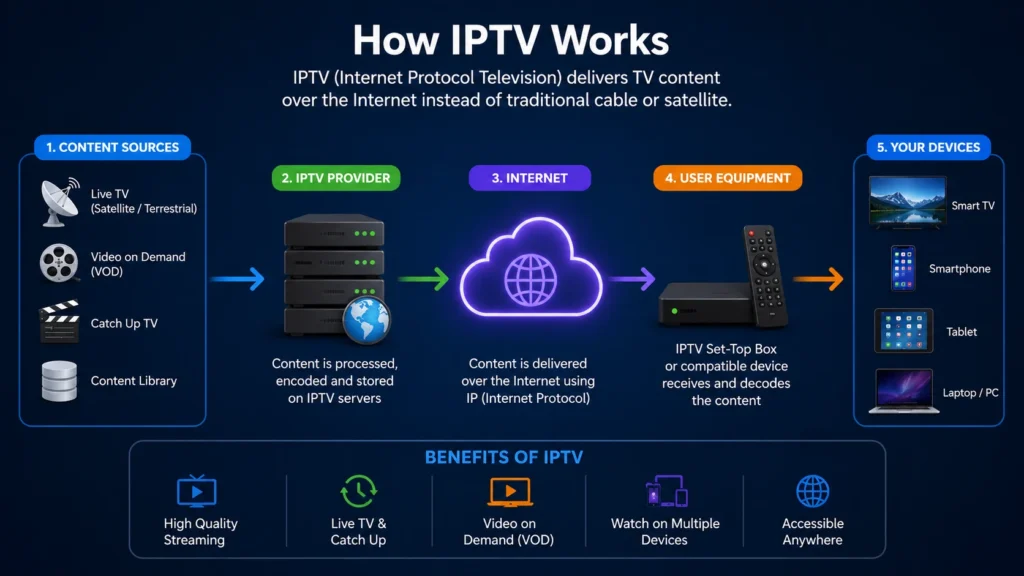 this image shows how iptv works?