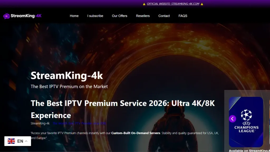 StreamKing-4K Homepage